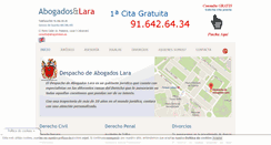 Desktop Screenshot of abogadoslara.es